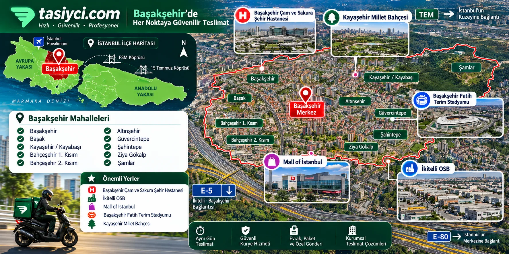 İkitelli’den Kayaşehir’e Başakşehir Teslimat Çözümleri | tasiyci.com kurye hizmeti