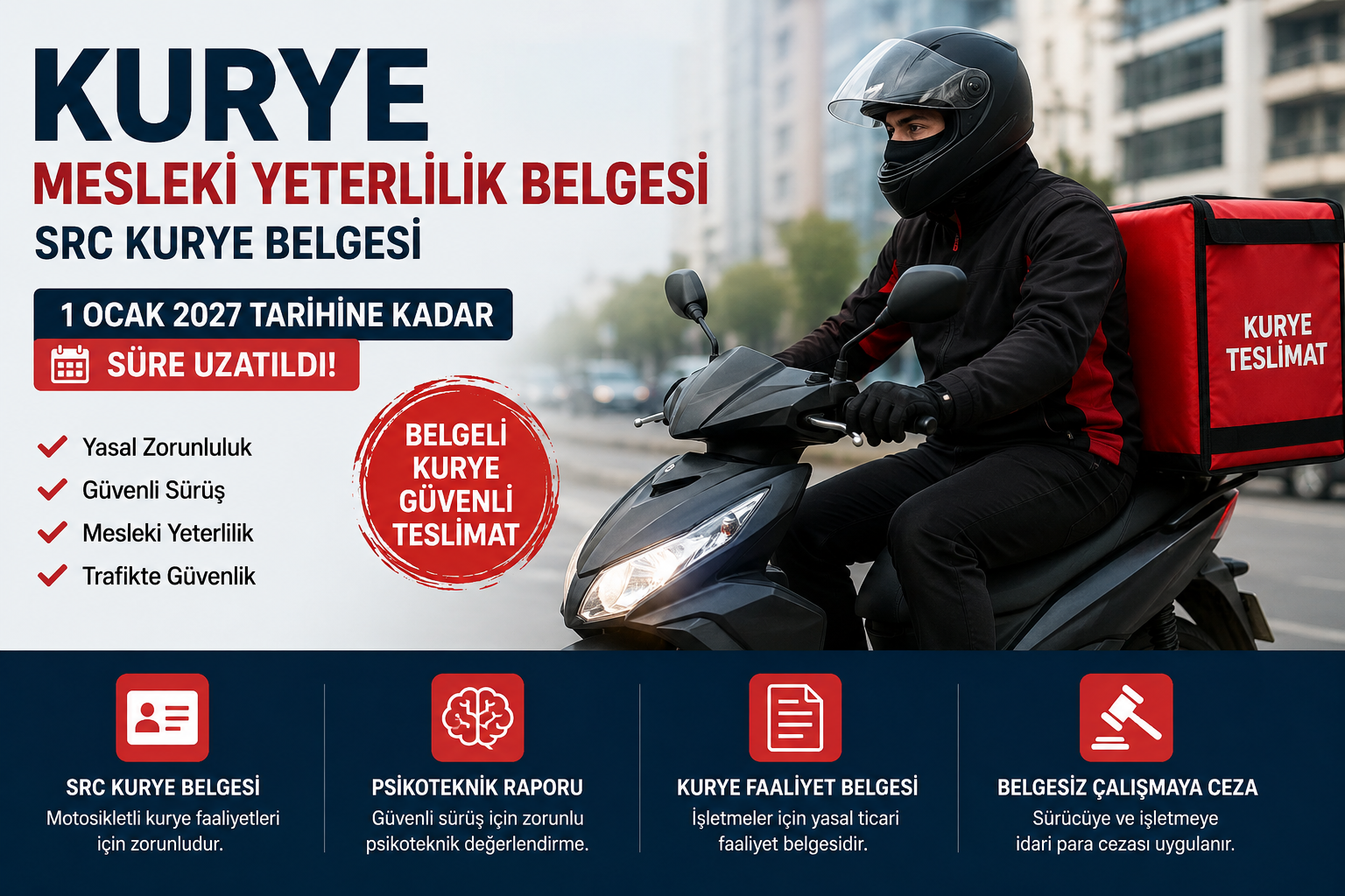 Kurye Mesleki Yeterlilik Belgesi Nedir? 2026 Başvuru Şartları, SRC Kurye Belgesi, MYK Belgesi ve Tüm Detaylar