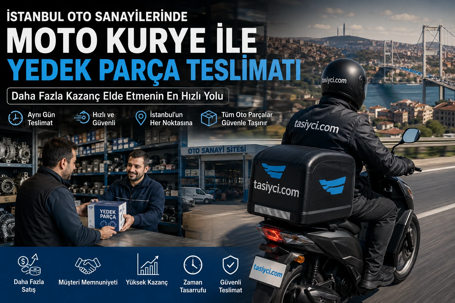 İstanbul Oto Sanayilerinde Moto Kurye ile Yedek Parça Teslimatı: Daha Fazla Kazanç Elde Etmenin En Hızlı Yolu